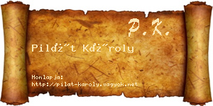 Pilát Károly névjegykártya