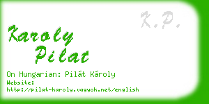 karoly pilat business card